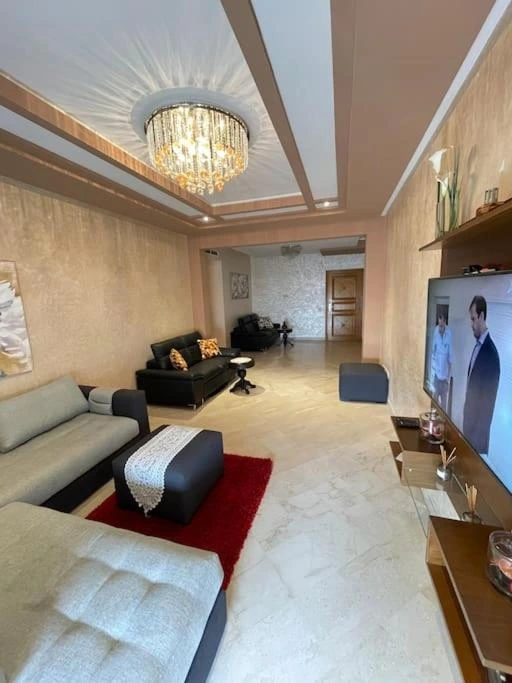 Big luxury apartment near airport livingroom