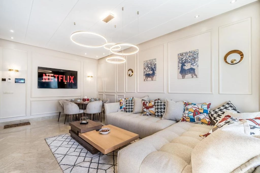 Contemporary Apartment CFC Anfa Casablanca living area